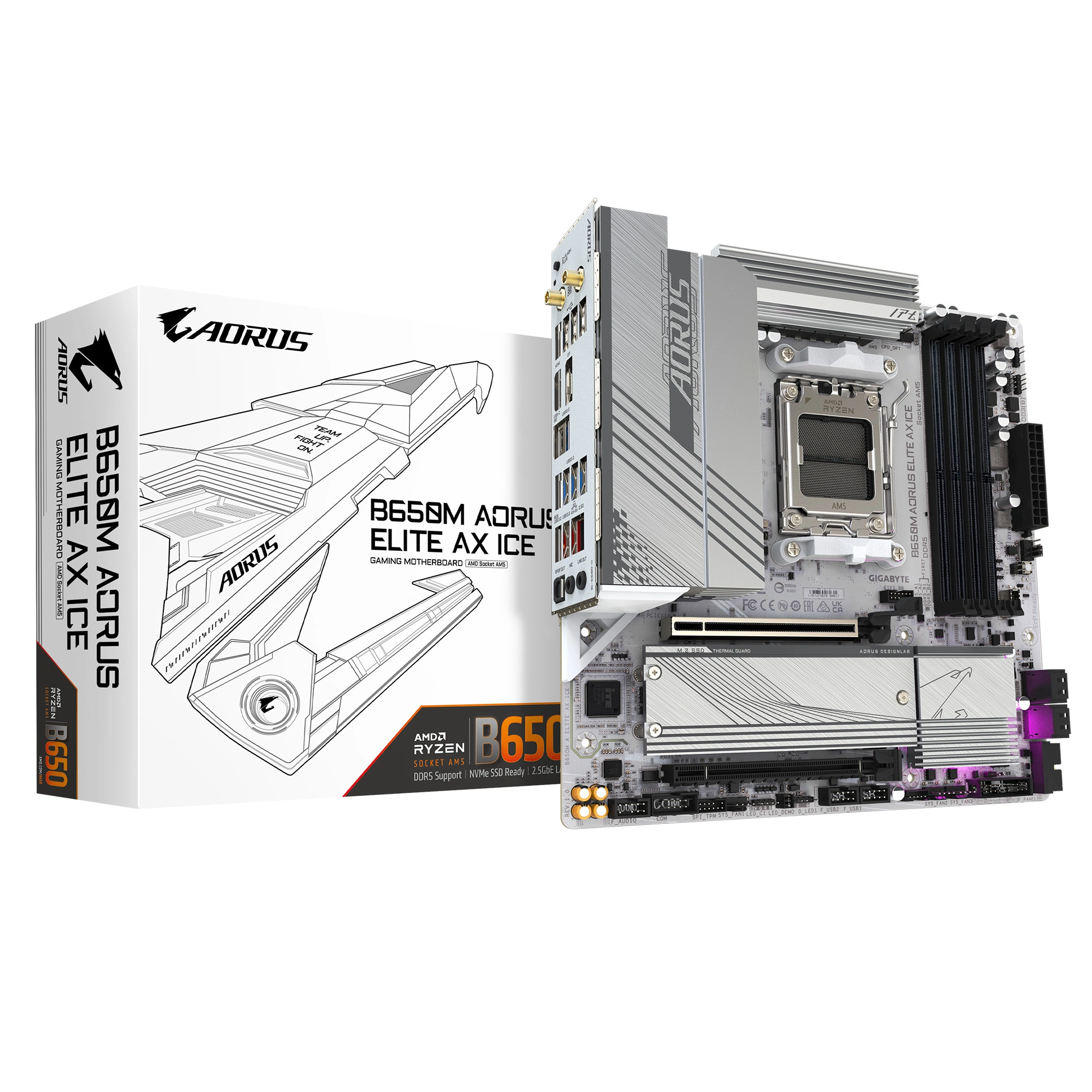 CM AMD GIGABYTE B650M AORUS ELITE AX ICE WHITE DDR5